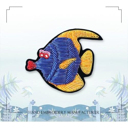 Devil-fish embroidery india silk pin on patch brooch badge patches for clothing parches termoadhesivos para ropa for clothes