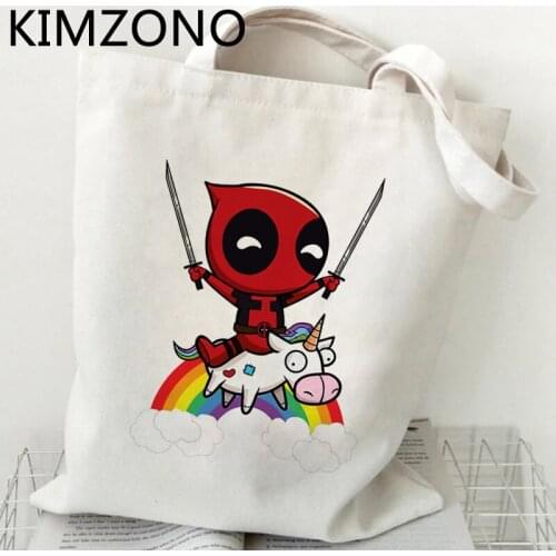 Deadpool shopping bag shopper eco bolsas de tela shopping grocery bag shoping sac cabas bolsas reutilizables sac tissu