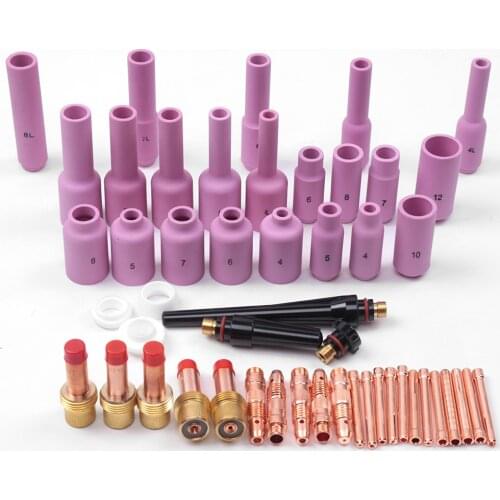 50pcs/set Durable TIG Welding Torch Stubby Tig Gas Lens Kit For SR WP17 Mayitr Welding Accessories