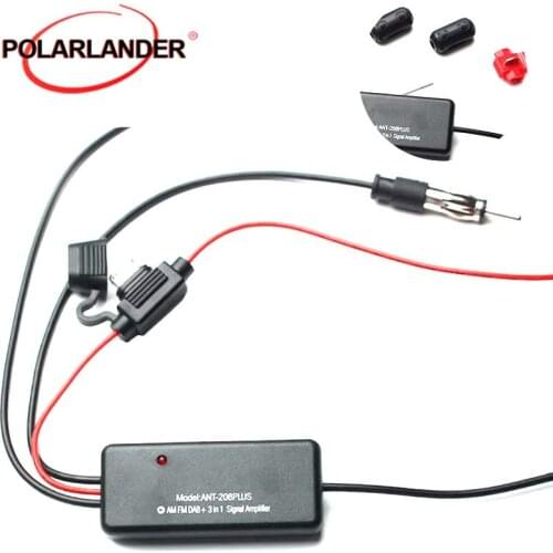 GPS Navi Amplifier Car Radio FM AM DAB Antenna FM plug For Marine Car Vehicle Boat ANT-208 PLUS Antenna 3-in-1 Signal Amplifier