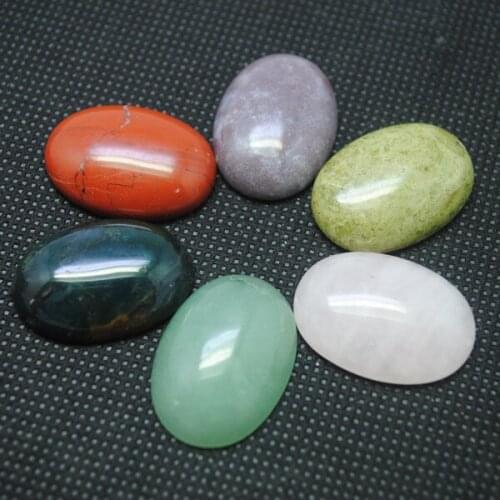 4pcs nature gem stone cabochons oval shape wholesale beads cabs size 18x25mm assorted stone beads nice jewelry party