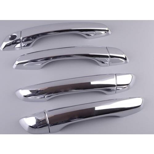 Car Outer Door Handle Cover Trim with Smart Hole ABS Chrome Fit For Hyundai Accent 2018 2019 2020 2021