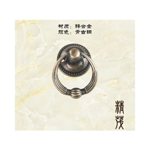 Furniture Handles Striped Carved Handle Drawer Door Knobs Jewelry Box Bronze Cabinet Antique Pulls Cupboard Wood