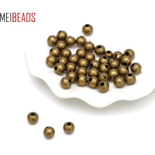 Meibeads Full Range Size Antique Bronze Hollow Metal Beads Spacer Beads DIY Necklace Bracelet Making Material UF5649