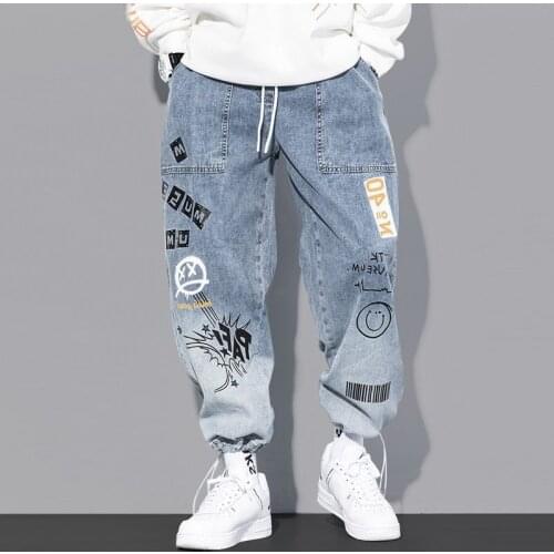 High quality Fashion Mens Cargo Pants Hip Hop Trend Streetwear Jogging Pants Men Casual Elastic Waist Men Clothing Trousers