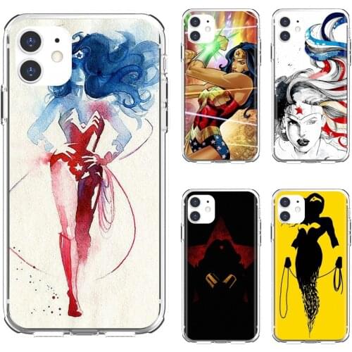Soft TPU Phone Cover For Huawei P30 P40 P20 P7 P8 P9 P10 Lite Plus Pro 2015 2016 2017 Mini Vintage-Pop-Women-Wonder-Woman