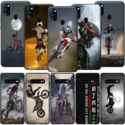 GX144 Motocross Dirt Bikes Silicone Soft Case for Samsung S6 S7 Edge S8 S9 S10 S10E S20 Fe S21 S21s S30 Ultra Plus Lite