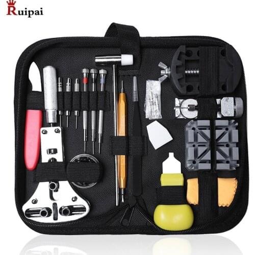 RUIPAI 39pcs Watch Service Tool Kit Watch Battery Replacement Tool Watch Band Tool Set