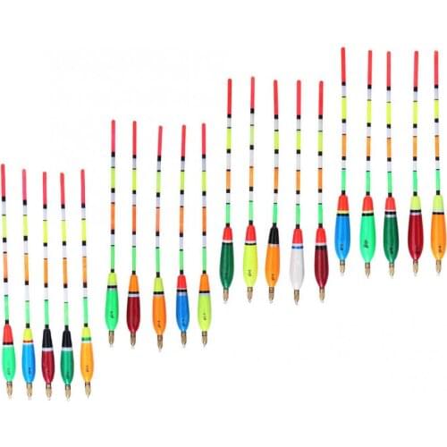 5Pcs/Lot Fishing Floats Set Buoy Bobber Fishing Light Stick Floats Fluctuate Mix Size Color float buoy For Fishing Accessories