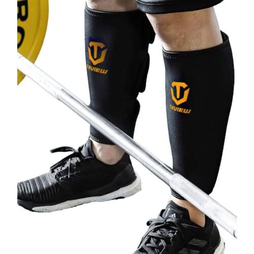 Weightlifting Deadlift Shin Guards Adjustable Deadlift Shin Guard Sleeves EasyWear Calf Support Brace for Box Jump Crossfit
