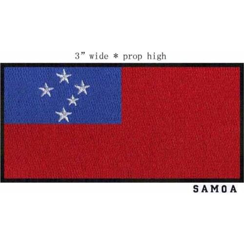3" wide Samoa embroidery flag patch moral patch/five white stars/all kids clothing and accessories
