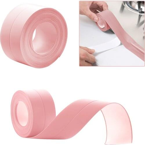 Bathroom Wall Corner Sealing Tape Basin Edge Toilet Mildew Proof Waterproof Self Adhesive Strip Bumper Strip Home Improvement