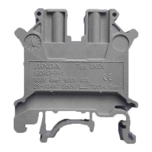 Original UK5N combination terminal block UK-5N 4 square voltage wire terminal rail type non-slip wire