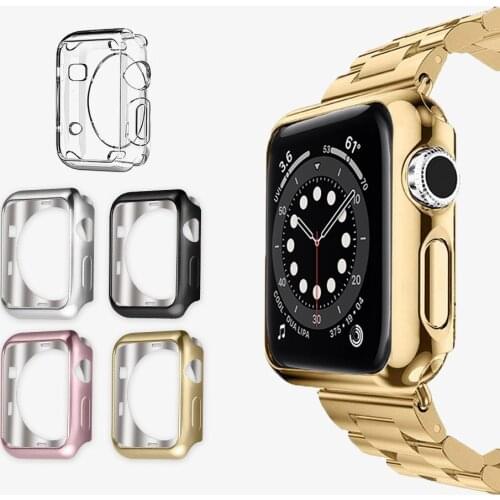 Slim TPU Watch Cover For Apple Watch 6 SE 5 4 40/44mm case 360 Degree Soft Clear Case Screen Protector for iWatch 3/2 42mm 38mm