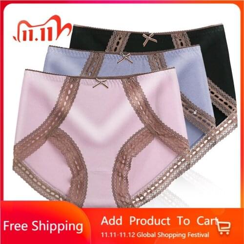 Sexy Lace Panties Women Fashion Lingerie Tempting Briefs High Quality Womens Underpant Mid Waist Intimates Underwear