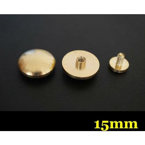 50pc Q23-15mm Solid Brass belt screw Chicago Screw Leathercraft