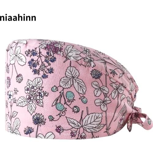 High Quality Elastic Scrubs Nurse Caps Medical Surgical Doctor Caps Pet Clinic Veterinary Hat Beautician Anesthetist Working Cap