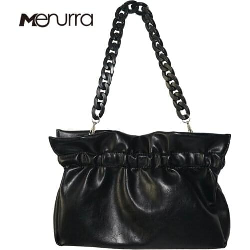 Women Day Clutch Acrylic Chain Evening Party Purse Bag Women Pillow Hand Bag Leather Cloud Soft Pouch Handbag