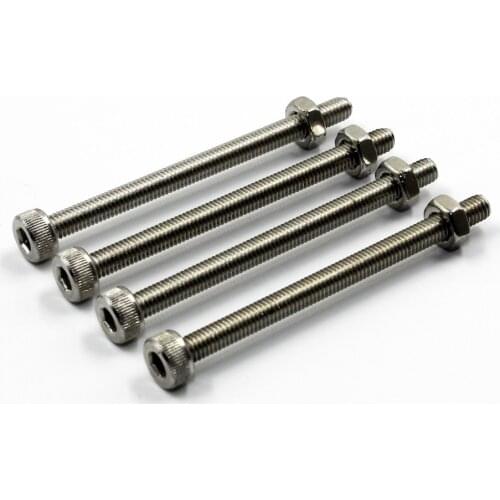 10pcs M3 x 40mm A2-70 304 DIN912 Stainless Steel Allen Hex Head Socket Cap Screw Bolt With Nuts