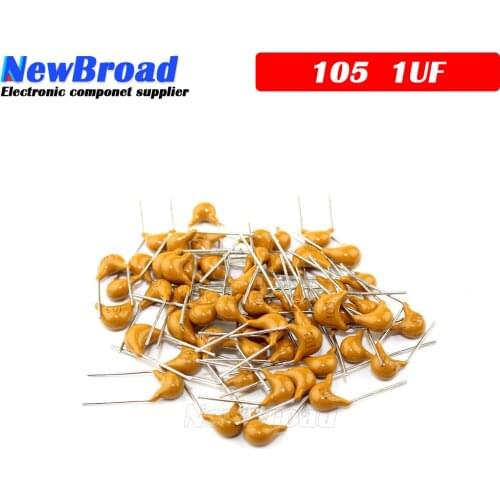 100PCS 1UF 20% 5.08MM 105 50V MLCC multilayer monolithic ceramic capacitor 0805
