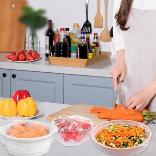 100Pcs Reusable Durable Food Storage Covers For Bowls Elastic Lids Silicone Lid Covers Vacuum Bags For Kitchen Food Fresh Seal