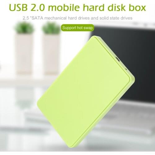 2.5 inch USB 2.0 SATA HDD Hard Disk Drive External Case Portable SSD Box Disk Case Box External Hard Disk for PC