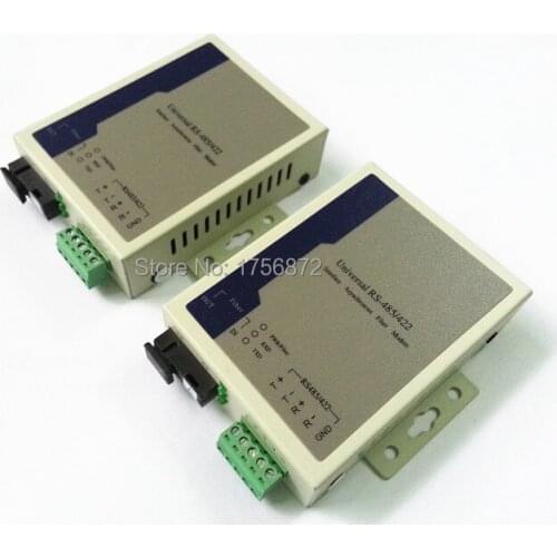 2pcs/lot RS485/422 to Optic Fiber Modem Singlemode SC 20km rs485/422 to ethernet fiber converter