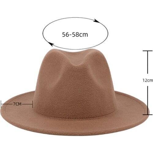 2021 Fashion Trend Women Ladies Wool Felt Fe Hat Leopard Print Wide Brim Wool Panama Casual Formal Party Winter New Fes
