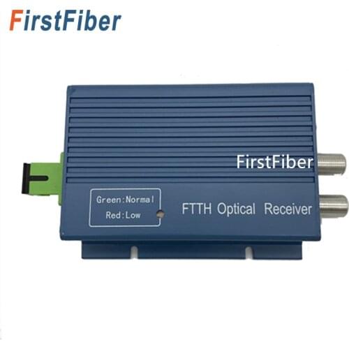 Aluminium CATV FTTH AGC Micro SC APC Simplex Connector with 2 Output Port for PON Fiber Optical Receiver