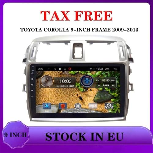 2DIN AUTO radios mp5 for Toyota Corolla 2009-2013/2014-2016/2017 Android 9.1 9" GPS player Car Stereo bluetooth FM Camera USB