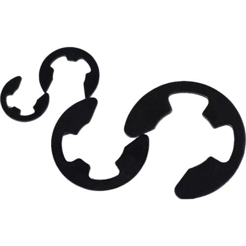 Black Steel E Clip Circlip Retaining Ring Washer for Shaft Fastener M1.5 M2 M2.5 M3 M3.5 M4 M5 M6 M7 M8 M9 M10 M12 M15