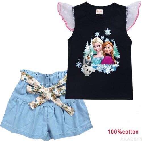 Summer Frozen Elsa Anna Baby Girls Tutu Dress Children Disney Girl Kids Clothes