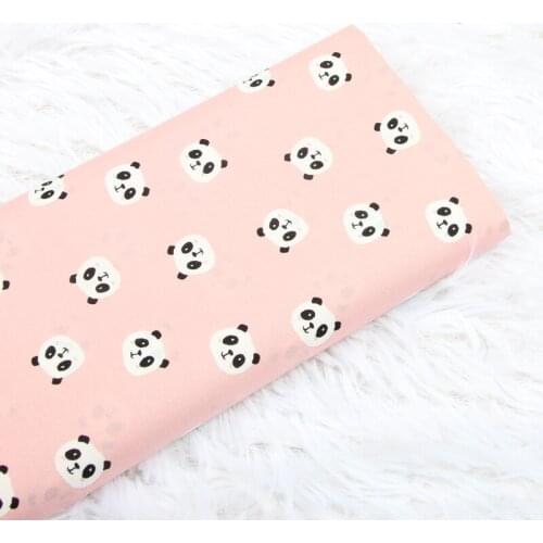 Panda pattern Cotton Fabric With Cartoon Boy Girl Print Handmade DIY Garment Dress Cloth 100% Cotton