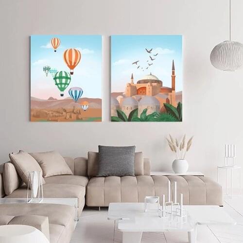 Canvas HD Printed Turkey Istanbul Cappadocia Cool Painting Wall Art Poster Home Decor Pictures Living Room Modular No Framework