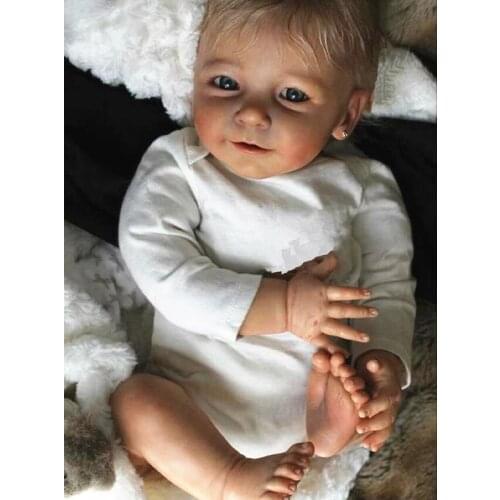 55cm Bebe Reborn Dolls For Girls Lifelike Silicone Reborn Baby Doll Toys Soft Real Skin Blood Vessel DIY Toys Gift