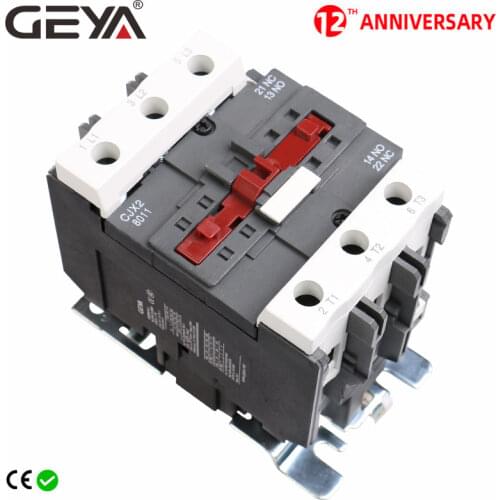 GEYA CJX2-8011 9511 Magnetic AC Contactor 80A 95A Industrial Electric Contactor 1NO1NC with 220V or 380V Coil