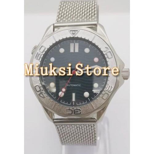 New 41mm blue dial Color marks sapphire glass green luminous NH35A Automatic silver Bezel Luminous Date Autpmatic Mens Watch