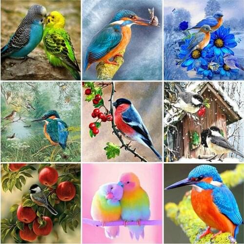 5D DIY Diamond Painting Bird Cross Stitch Kit Full Drill Embroidery Mosaic Art Picture of Rhinestones Home Decoration Gift