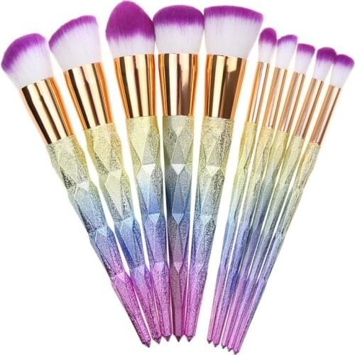 NOQ 1OPcs Diamond Gradient Matte Makeup Brushes Sets Cosmetics Makeup Accessories Make Up Tools Beauty Brush Cleaner