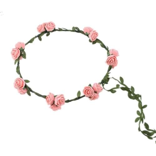 2021 New Flower Crown Head Wreath Beautiful Bride Bridesmaid Dress Party Hair Accessories Bubble Floral Girl Headdress Headbands