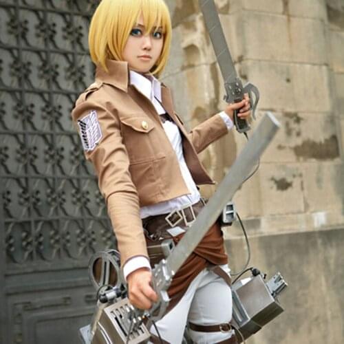 Anime Shingeki No Kyojin Attack On Titan Cosplay Ackerman Jacket Recon Corps Leather Skirt Hookshot Belts Ackerman Costume