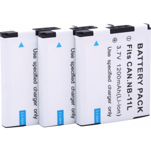 Probty 3x NB-11L Replacement Li-ion Battery for Canon PowerShot A2400 A2500 A2600 A3400 A3500 A4000 IS ELPH 320 340 IXUS 265 HS