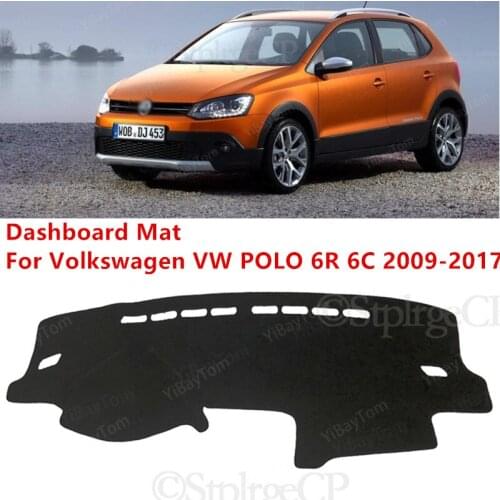 For Volkswagen VW POLO 6R 6C 2009-2017 5 MK5 Anti-Slip Mat Sunshade Dashmat Protect Carpet Dashboard Cover Pad Accessories