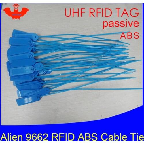 RFID tag UHF ABS cable tie Alien 9662 EPC6C 915mhz 868m 860-960MHZ Higgs3 92*28*3.5mm long distance smart card passive RFID tags