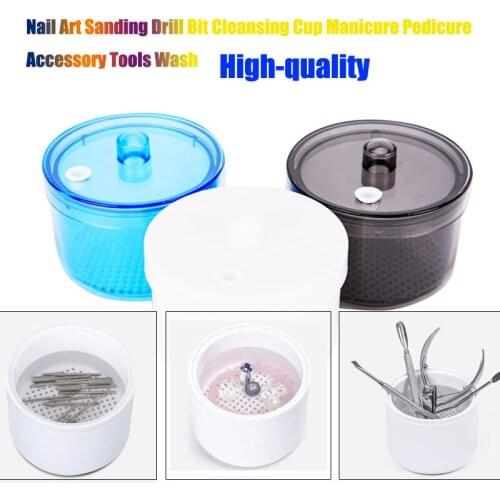 Nail Art Sanding Drill Bit Cleansing Cup Manicure Pedicure Accessory Tools Wash