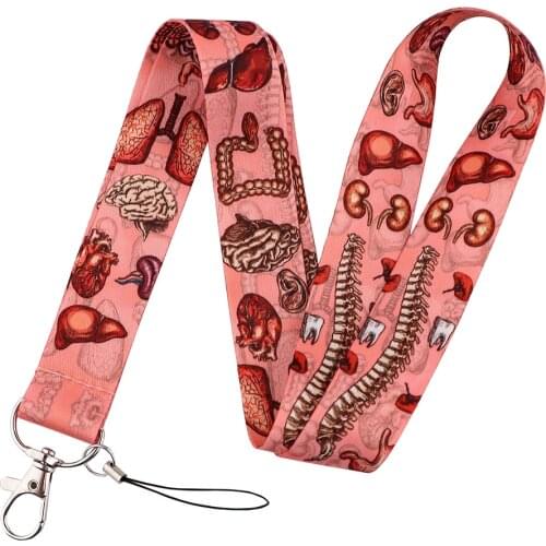 PF1093 Anatomy Medical doctor student Lanyard for Key Neck Strap Card ID Badge Holder Key Chain Key Holder Keyrings Accessories