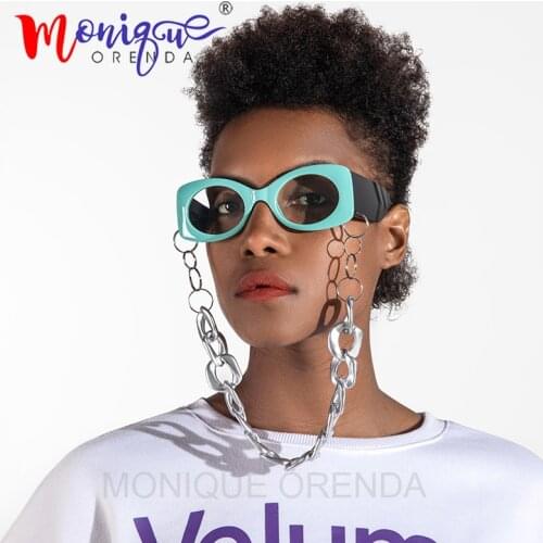 Retro Sunglasses Women and Men Luxury Designer Round Clear Lens Earrings Chain Eye Glasses Frames for Women Wholesale