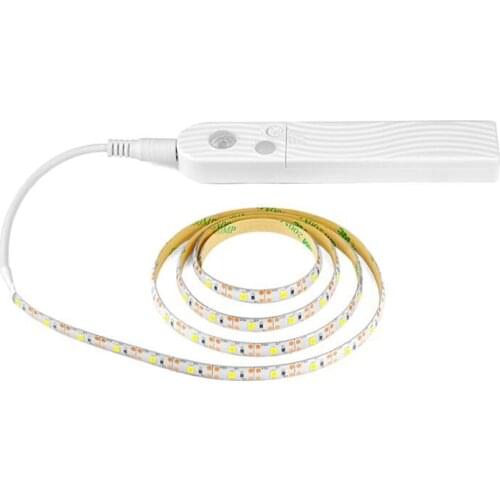 Cabinet Light LED Motion Activated Bed Light 5V PIR Motion Sensor USB LED Strip 2835 SMD Wardrobe Lamp Tape PC TV Backlight