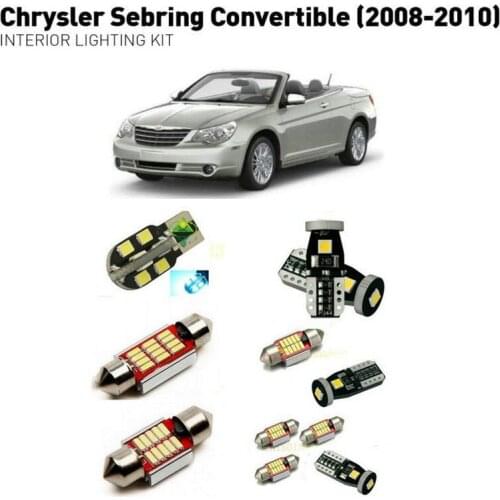 Led interior lights For Chrysler sebring convertible 2008-2010 7pc Led Lights For Cars lighting kit automotive bulbs Canbus