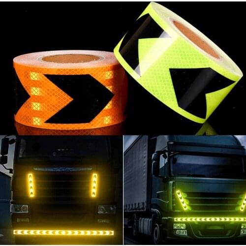 10cm Width Safety Warning Tape Self Adhesive Printing Arrow Reflective Tape Truck Accessories